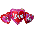 Valentine balloons - Valentine's I love you