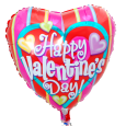 Valentine balloons - Foil balloon colorful stripes