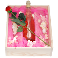 Valentine gift  - Prosecco rose with candy hearts