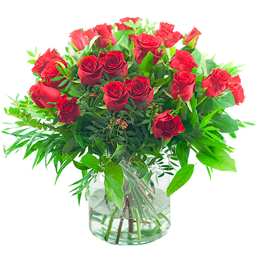 Boeket van rode rozen